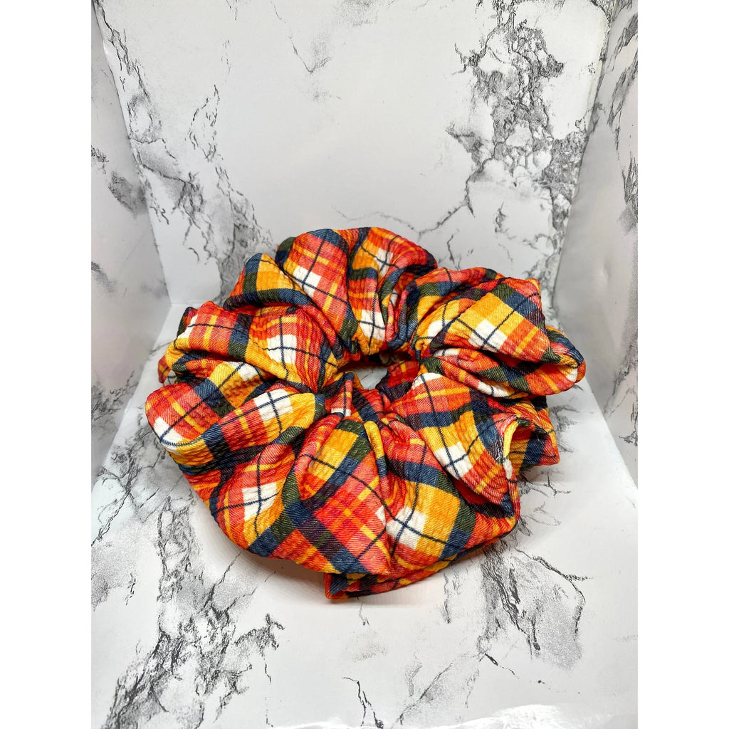 Plaid Fall Bullet Scrunchie