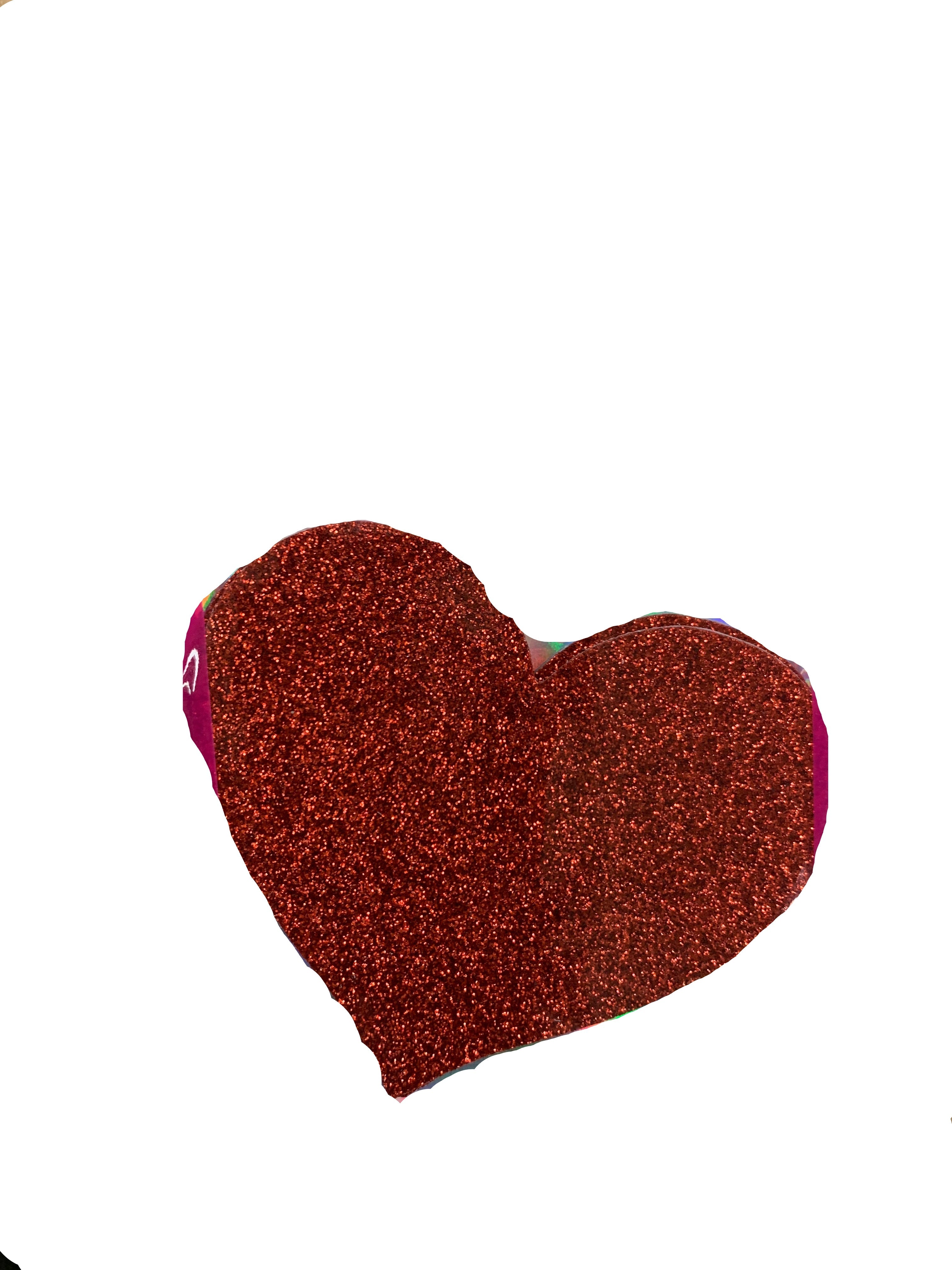 Red Glitter Heart Nipple Pasties