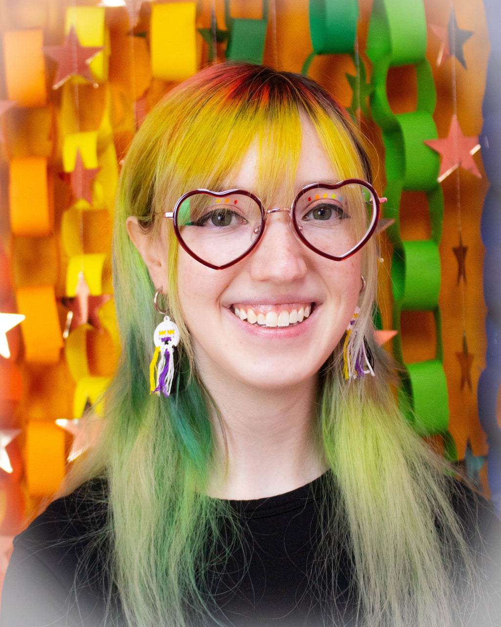 Cross Stitch Pride Flag Earrings