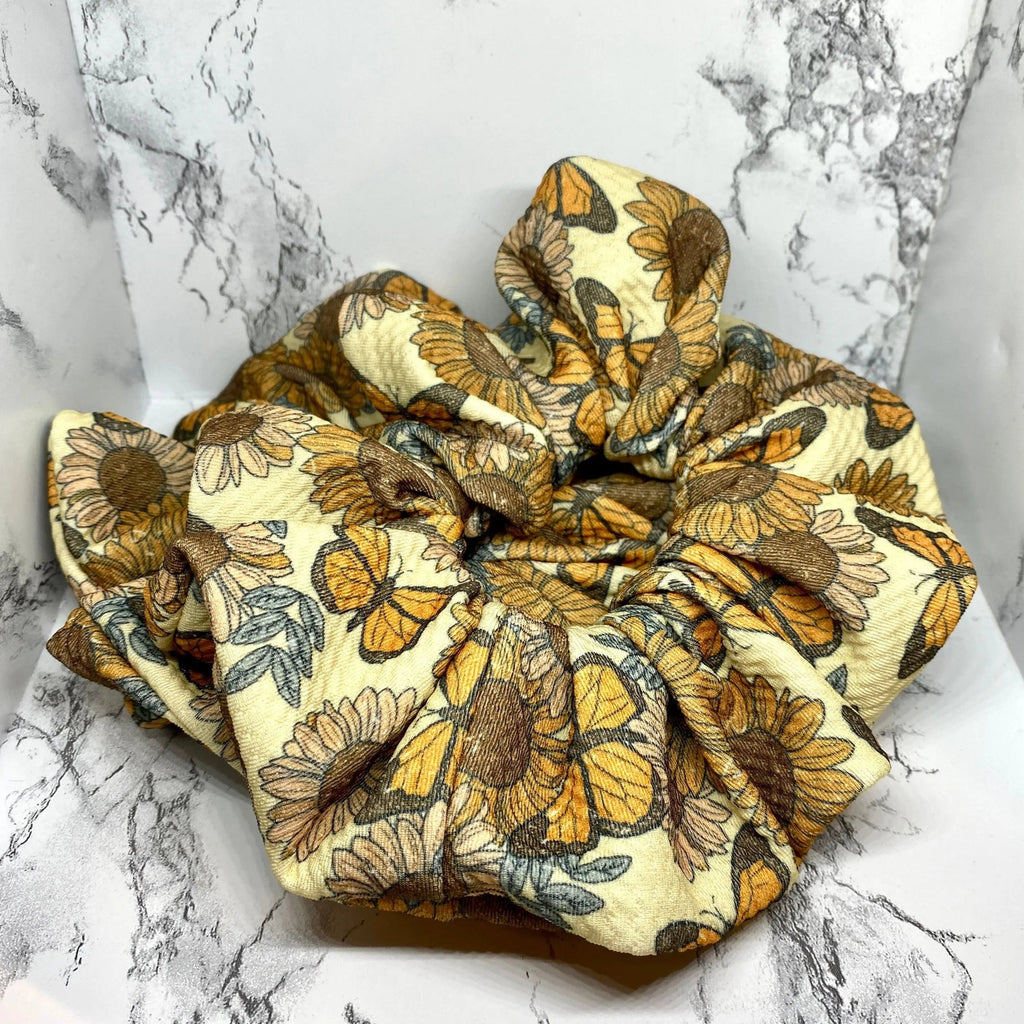 Butterfly Sunflower Bullet Scrunchie