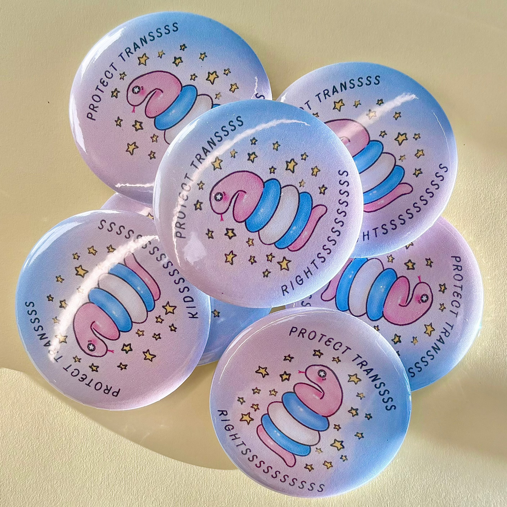 Trans Snake Pin / Magnet