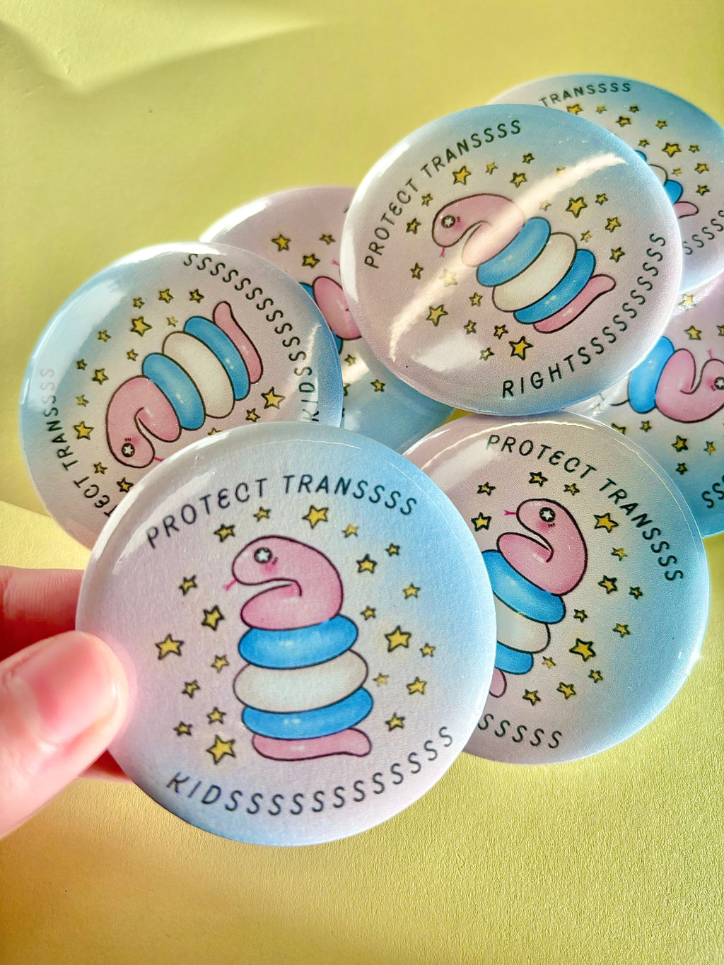 Trans Snake Pin / Magnet