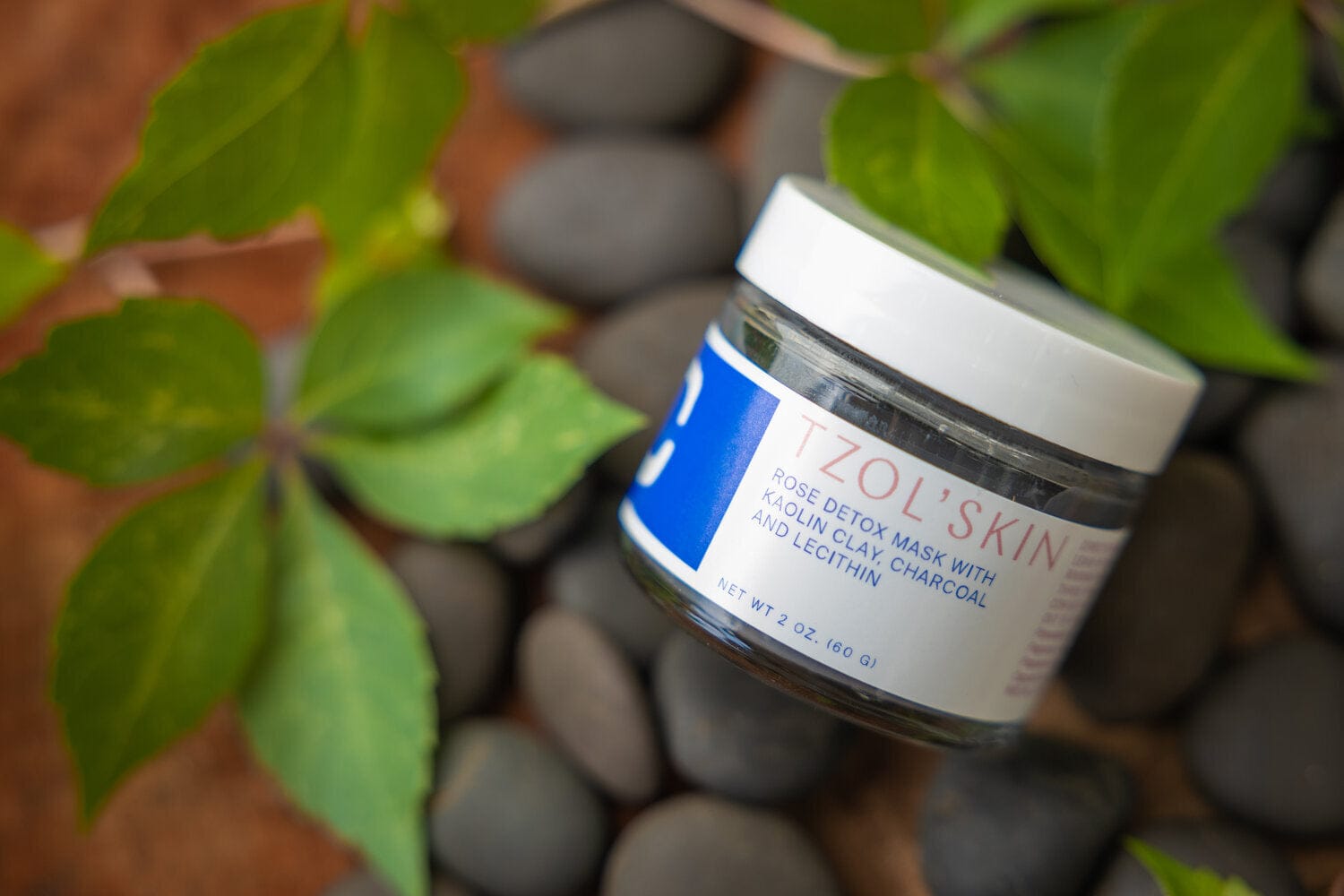 Rose Detox Mask with Kaolin Clay, Charcoal, & Lecithin