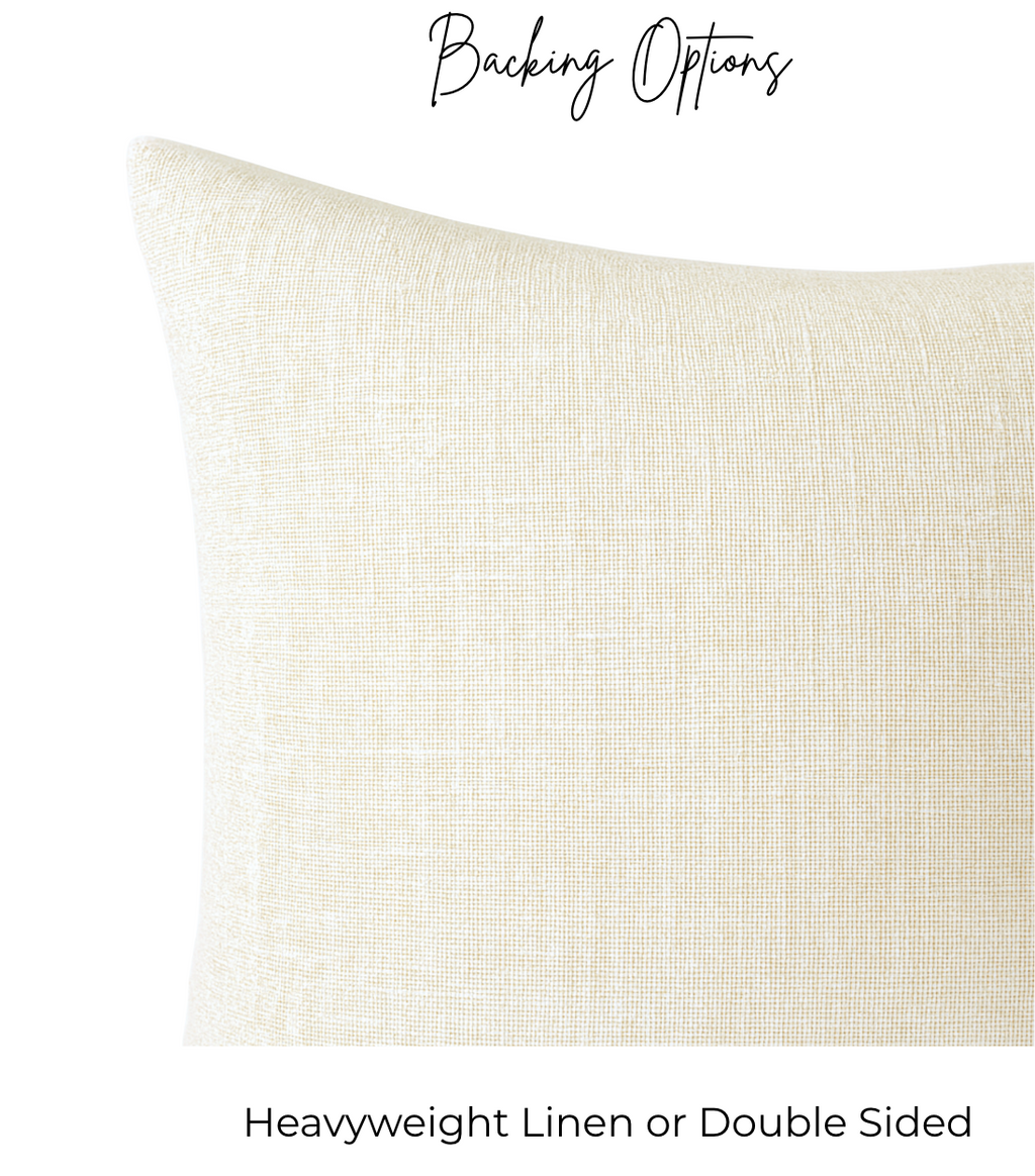 Austin Pillow Cover in Brown + Navy, Thibaut Pillows