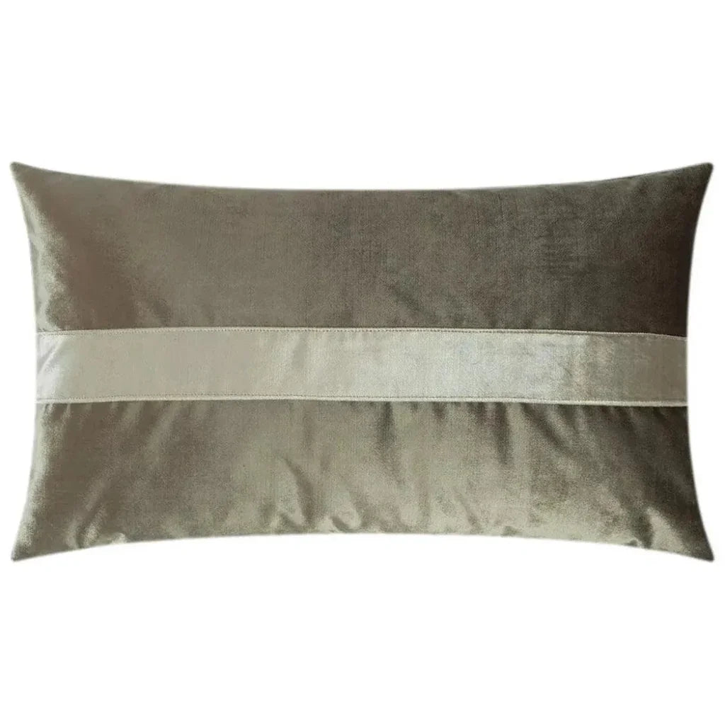 Iridescence Band Lumbar Latte Grey Throw Pillow Insert