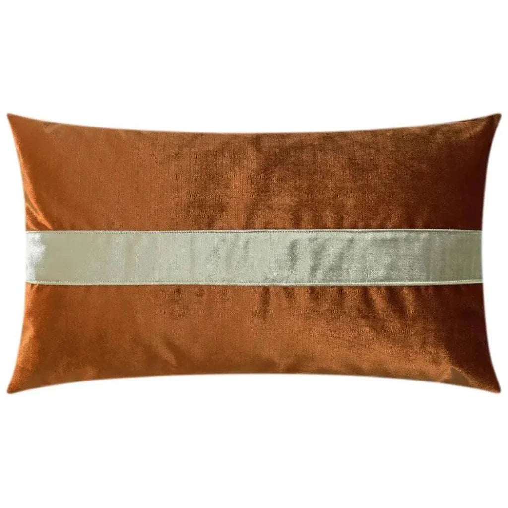 Iridescence Band Lumbar Orange Throw Pillow Insert