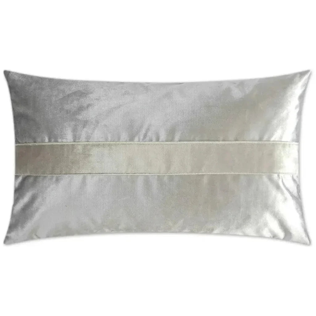 Iridescence Band Lumbar Silver Throw Pillow Insert