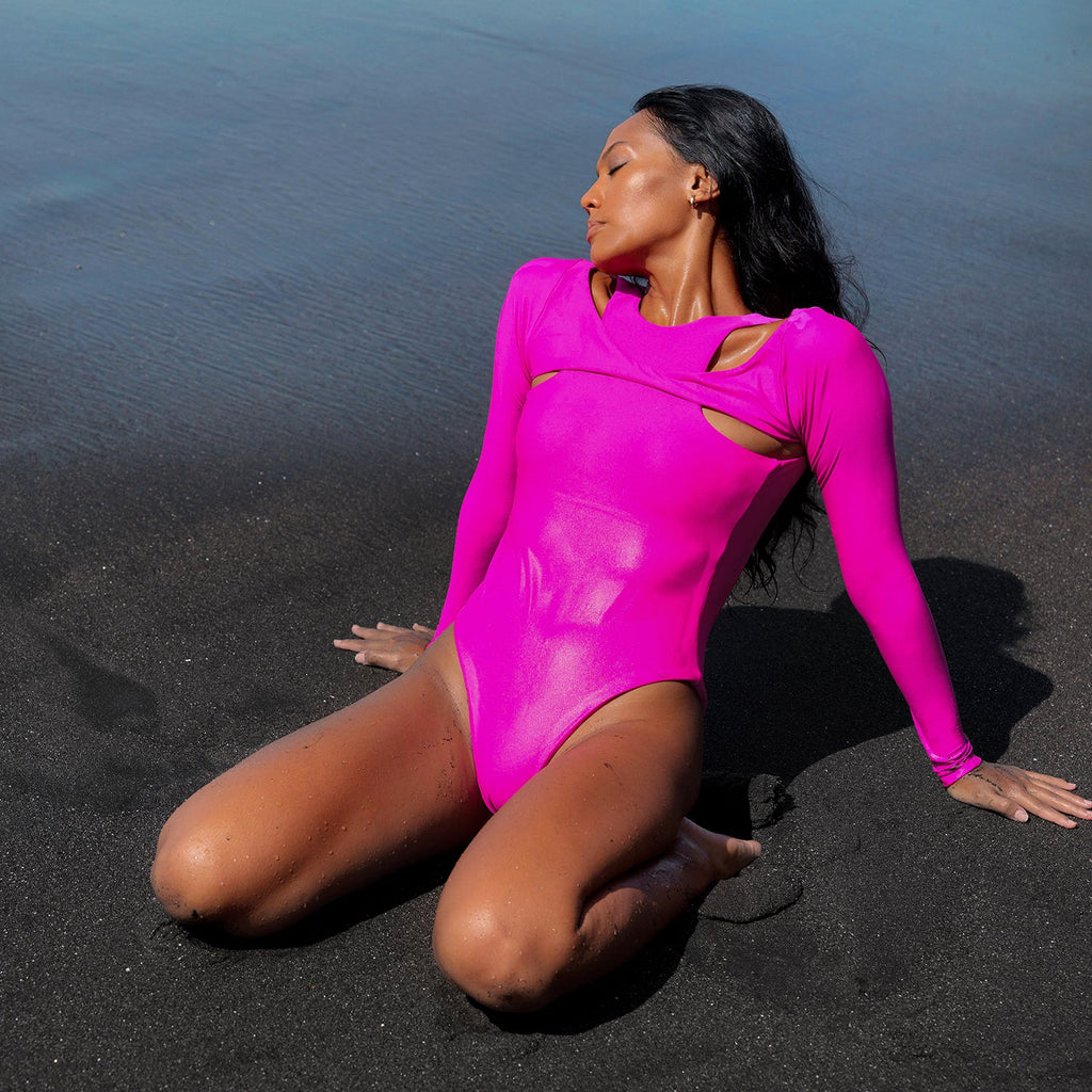 Dusk to Dawn Two-piece Swimsuit in Hot Pink
