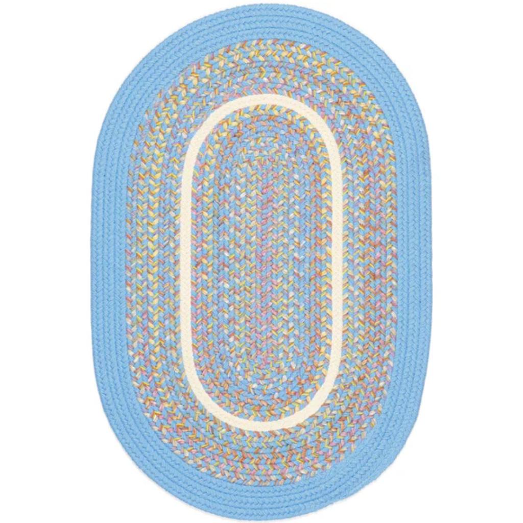 Kids' Isle Braided Oval Reversible Area Rugs