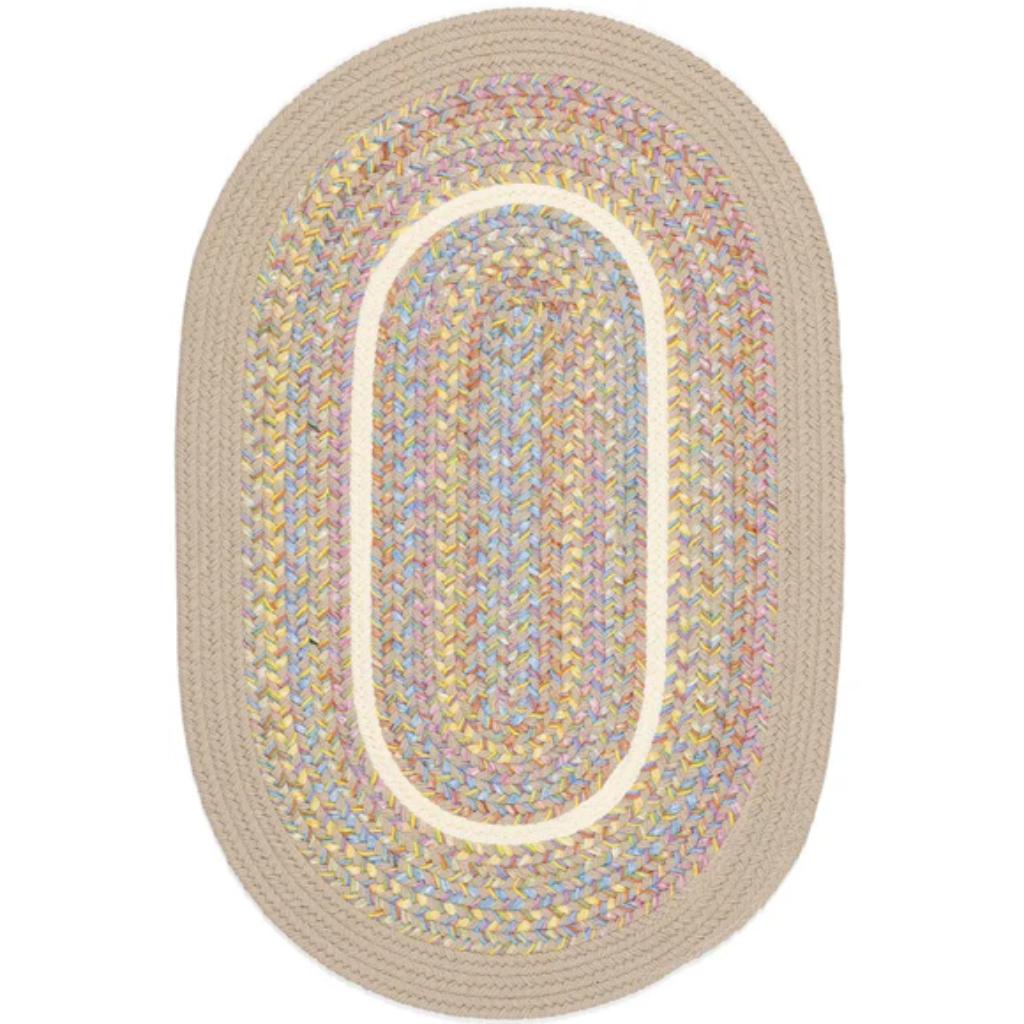 Kids' Isle Braided Oval Reversible Area Rugs