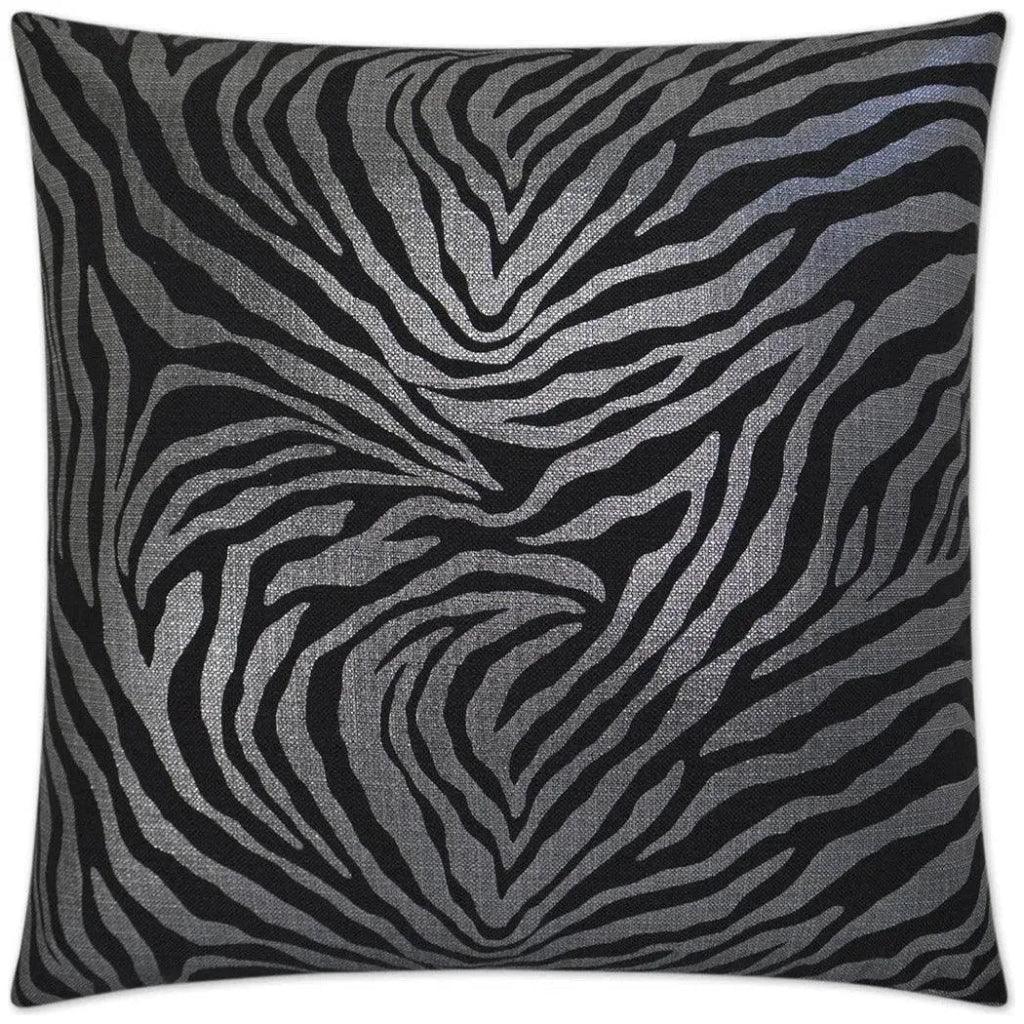 Kumba Ebony Black Throw Pillow With Insert
