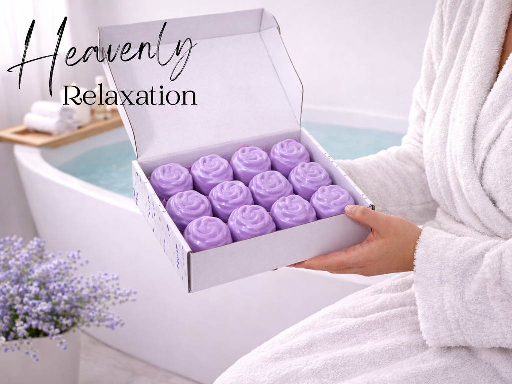 EvolutionUSA Lavender Dreams Bath Bombs for Women – 12 Organic Flower Bath Fizzer, Lush Lavender Bath Bombs for Girls, Womens Bathbomb, Lush Gift for Valentine, Easter, Birthday, Mothers Day, Self Care