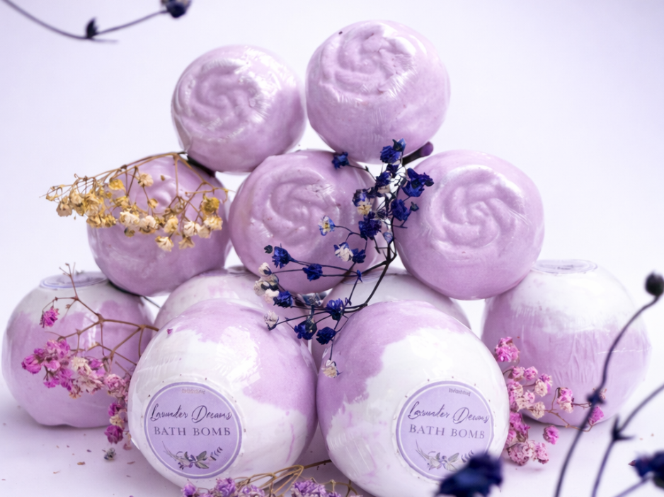 EvolutionUSA Lavender Dreams Bath Bombs for Women – 12 Organic Flower Bath Fizzer, Lush Lavender Bath Bombs for Girls, Womens Bathbomb, Lush Gift for Valentine, Easter, Birthday, Mothers Day, Self Care
