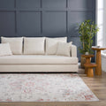 Calum Pink & Gray Area Rug