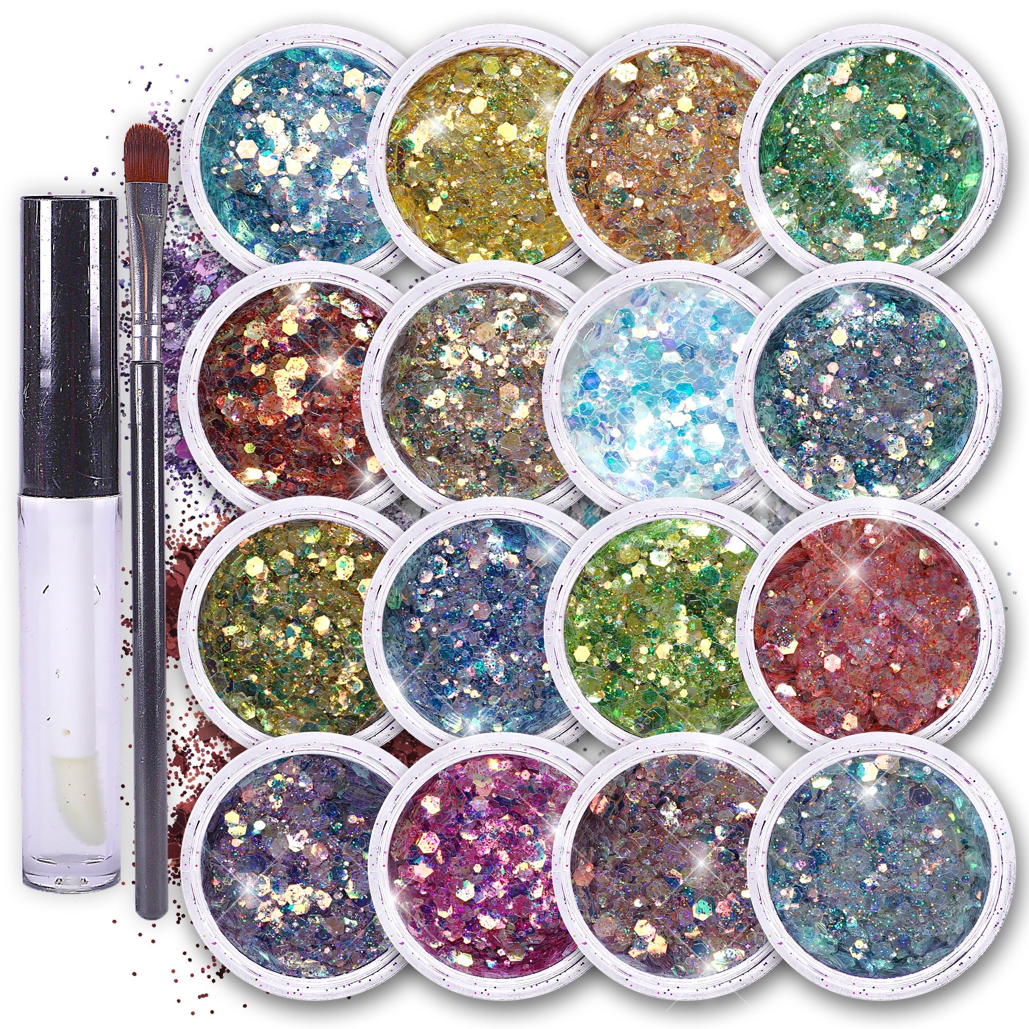 Fairy Tears Chunky Holographic Body Glitter I 16 Colors