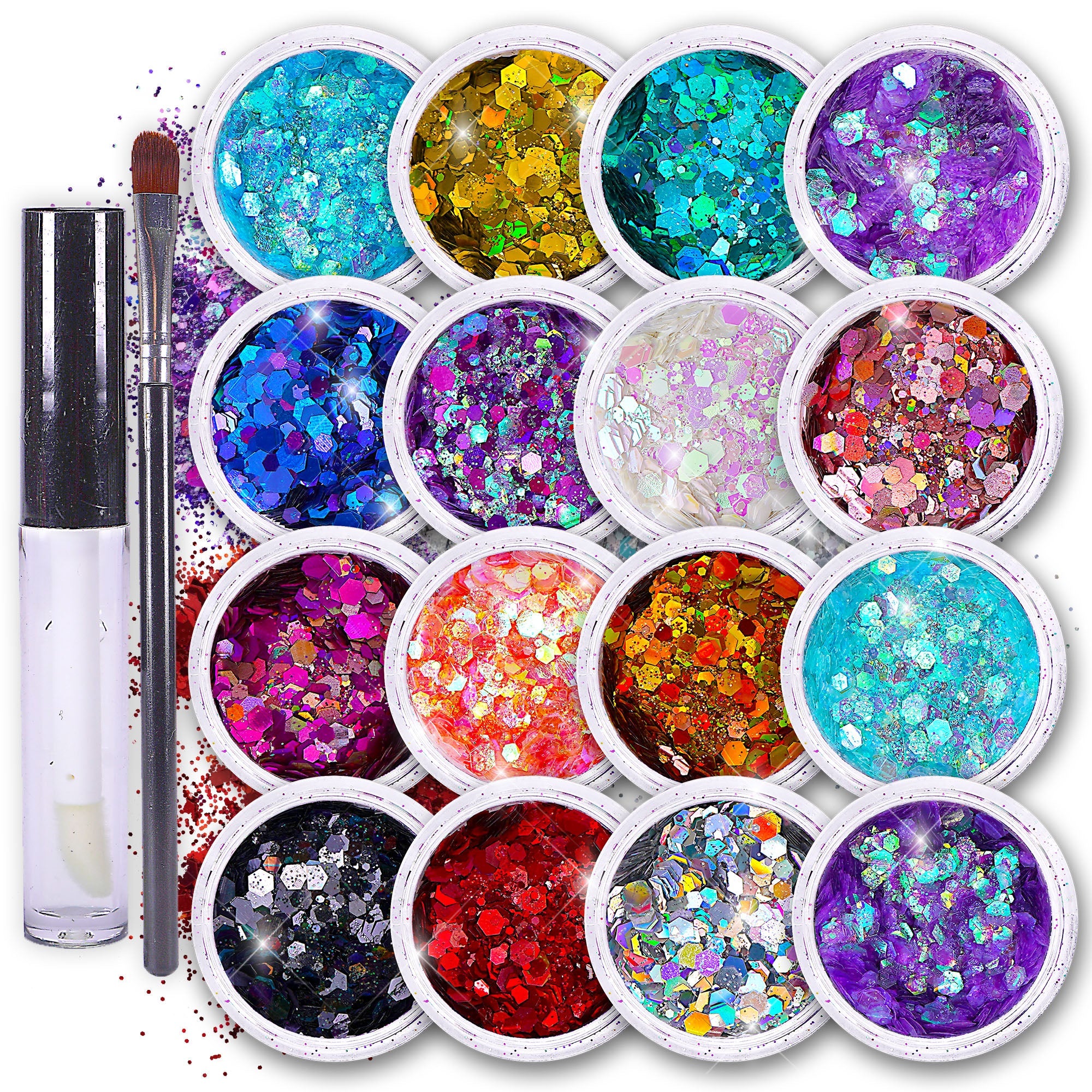 Fairy Tears Chunky Holographic Body Glitter I 16 Colors
