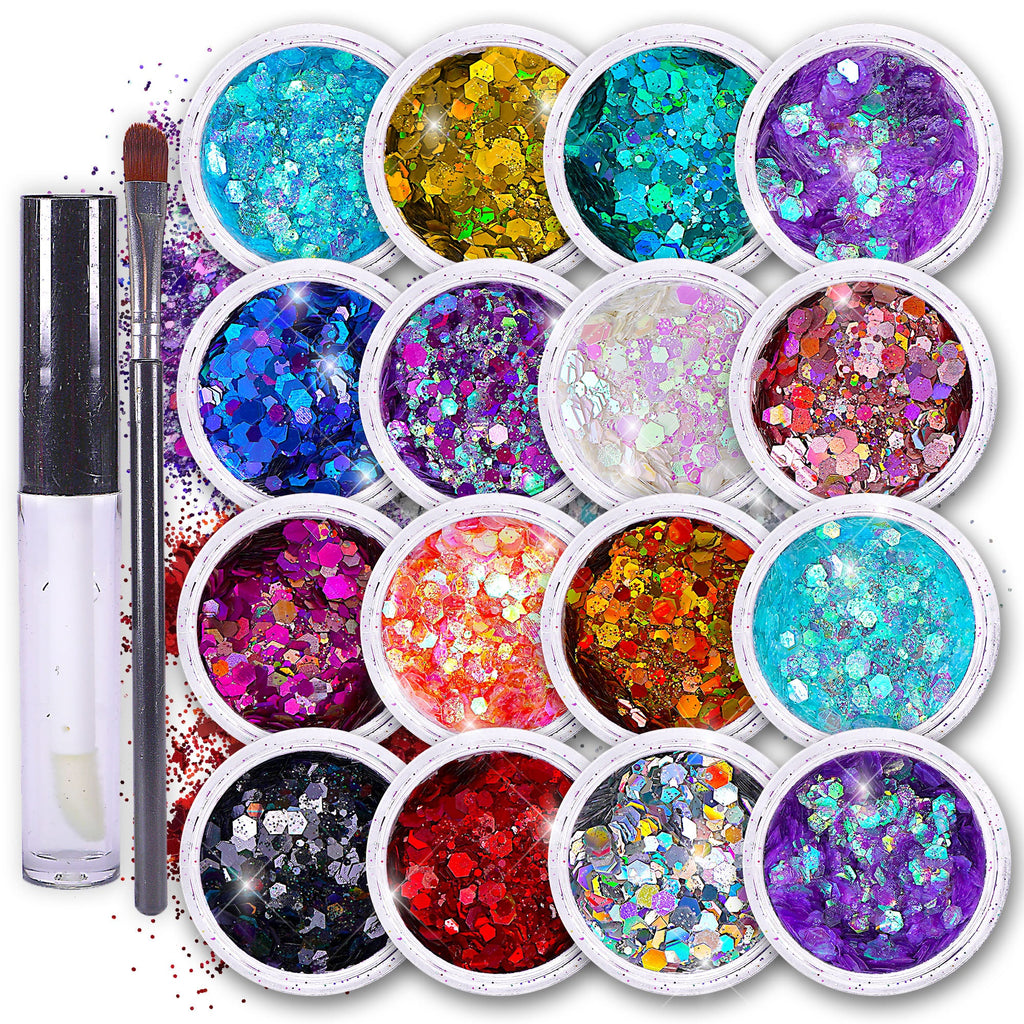 Fairy Tears Chunky Holographic Body Glitter I 16 Colors