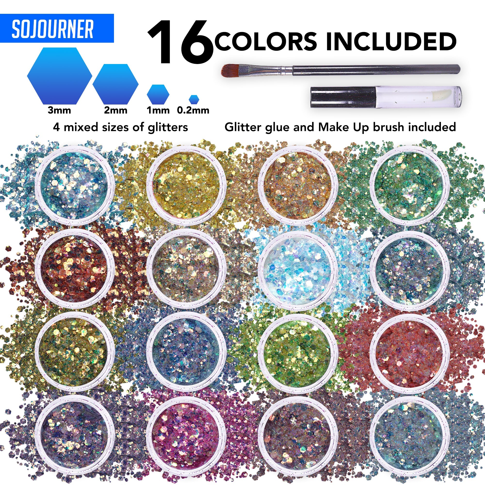 Fairy Tears Chunky Holographic Body Glitter I 16 Colors