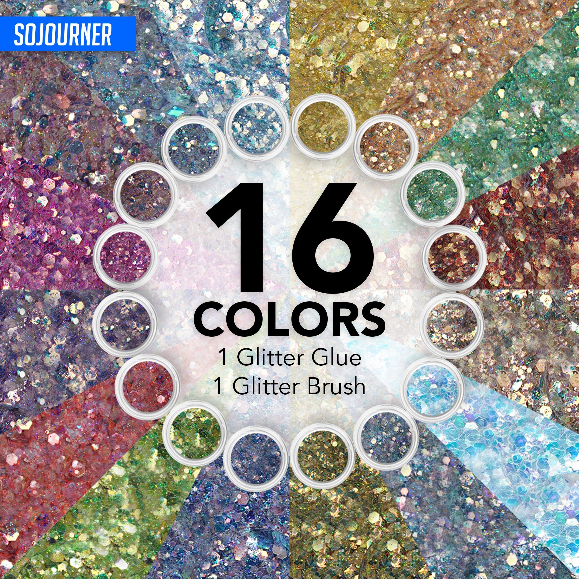 Fairy Tears Chunky Holographic Body Glitter I 16 Colors