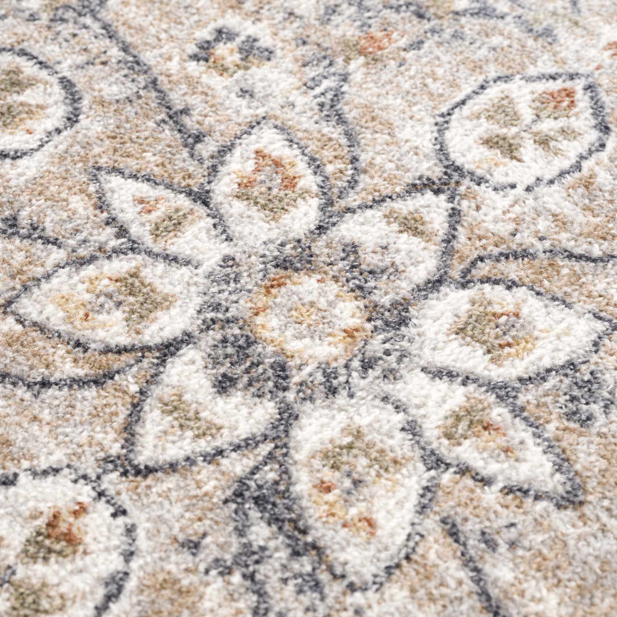 Cream Hiti Washable area rug
