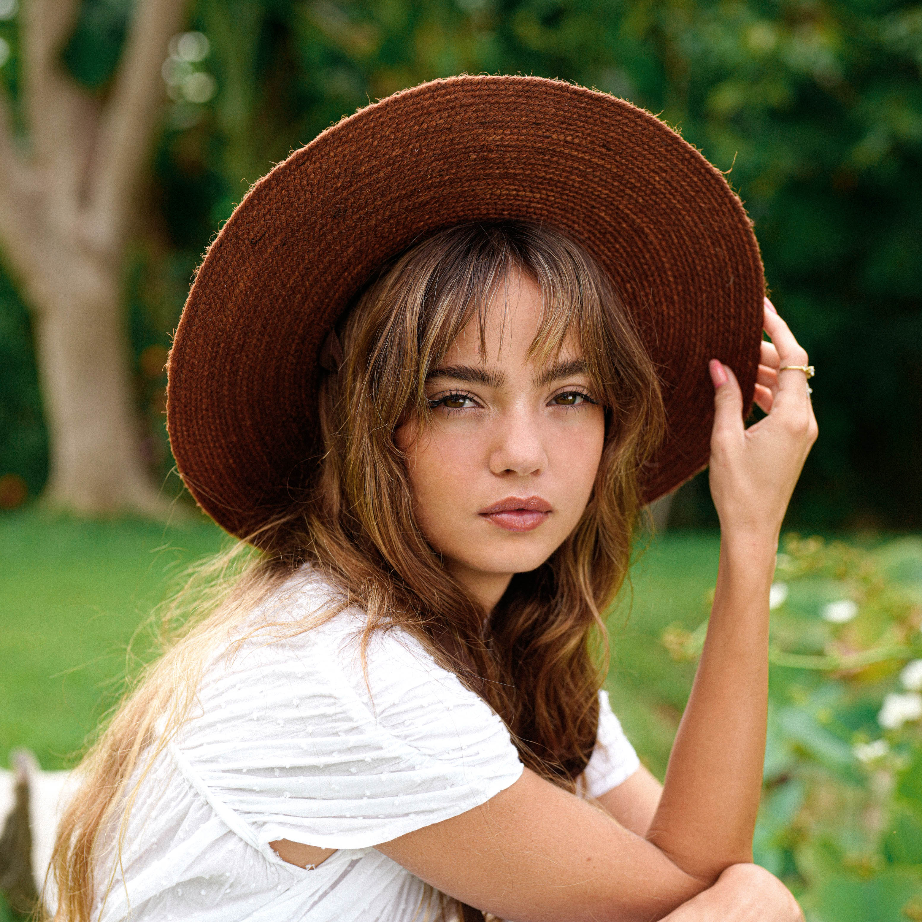 The Loli Jute Hat in Burnt Sienna