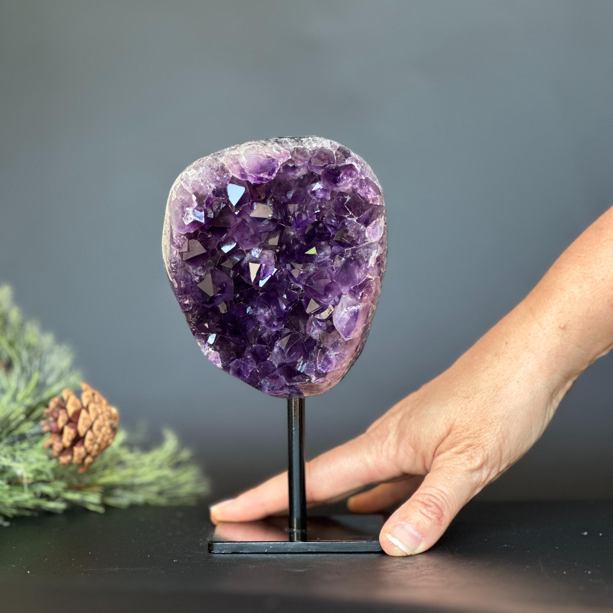 Large Amethyst Crystal Stone, Deep Purple Uruguayan Amethyst Geode , Anniversary Gift for Collectors