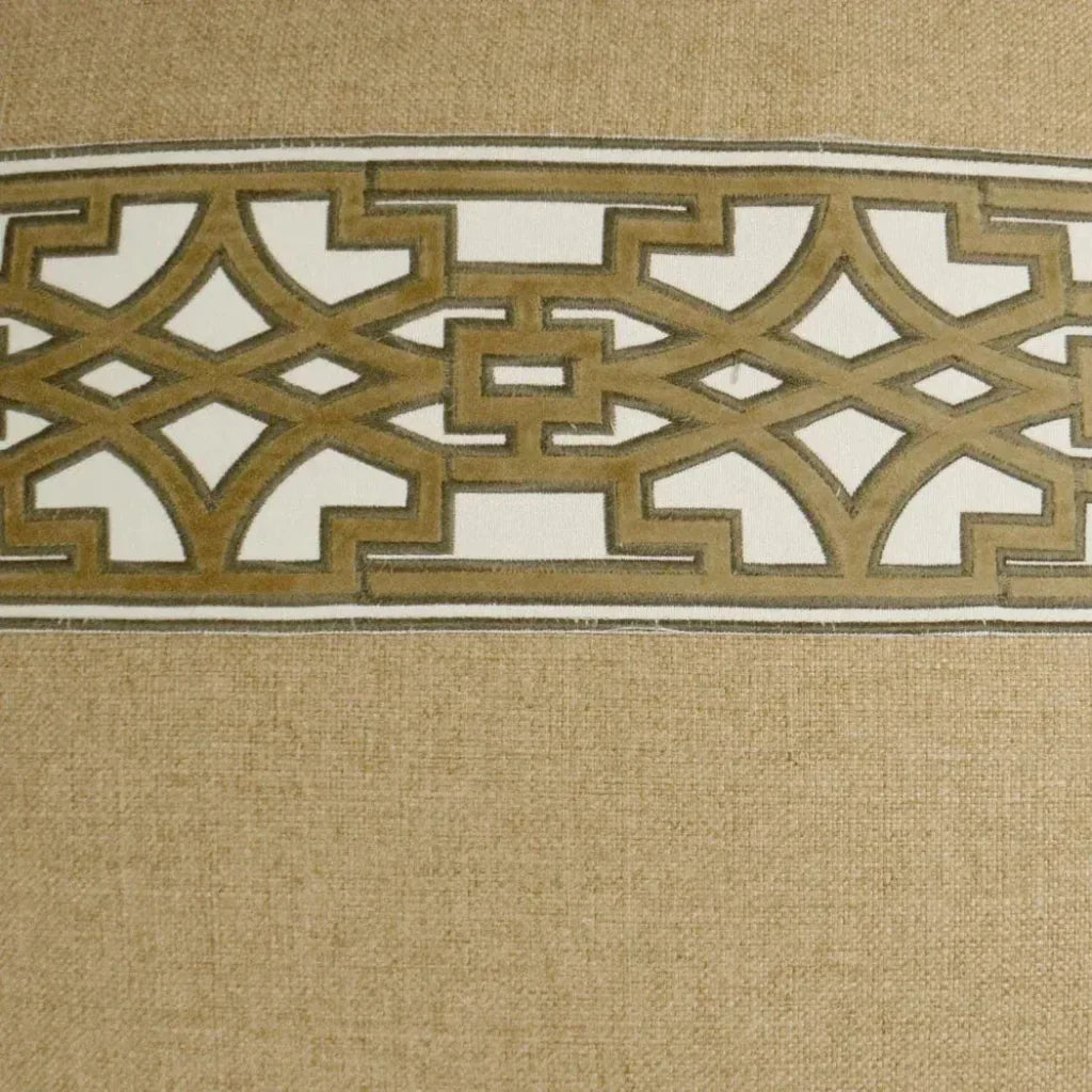 Lyon Saffron Brown Throw Pillow With Insert