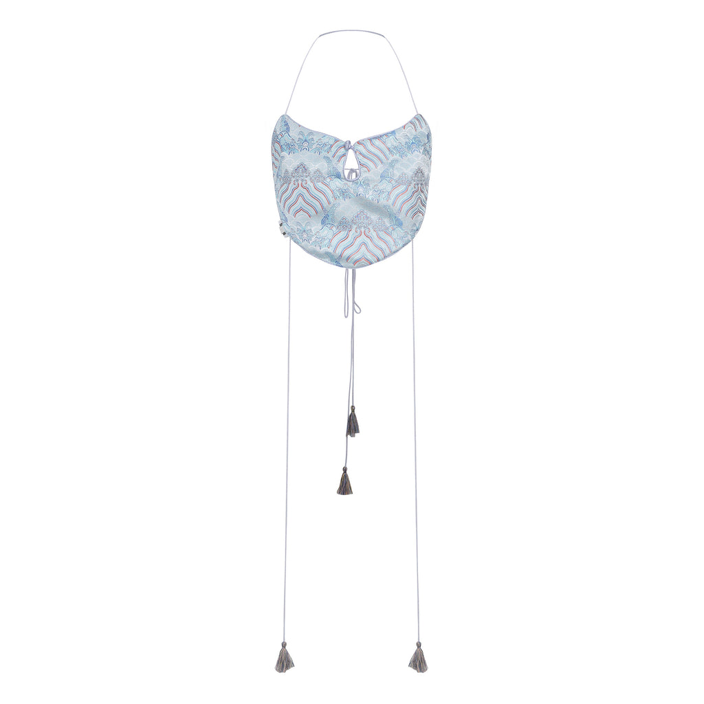 Dong Cropped Reversible Apron Top Periwinkle/Blue