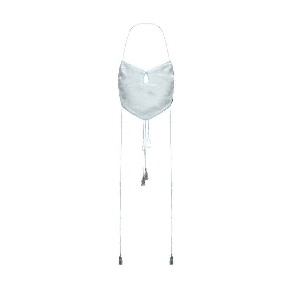 Dong Cropped Reversible Apron Top Jade Blue