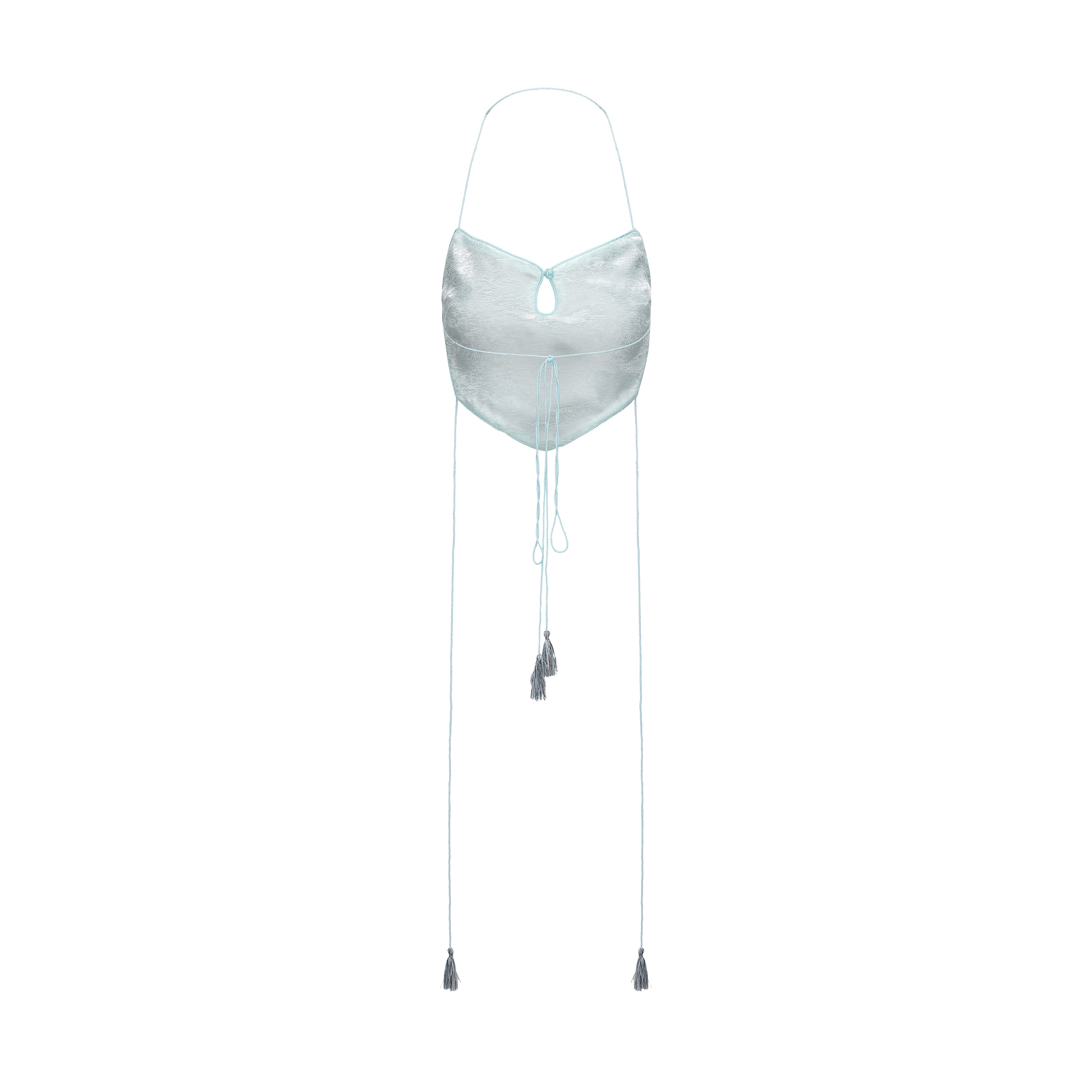 Dong Cropped Reversible Apron Top Jade Blue