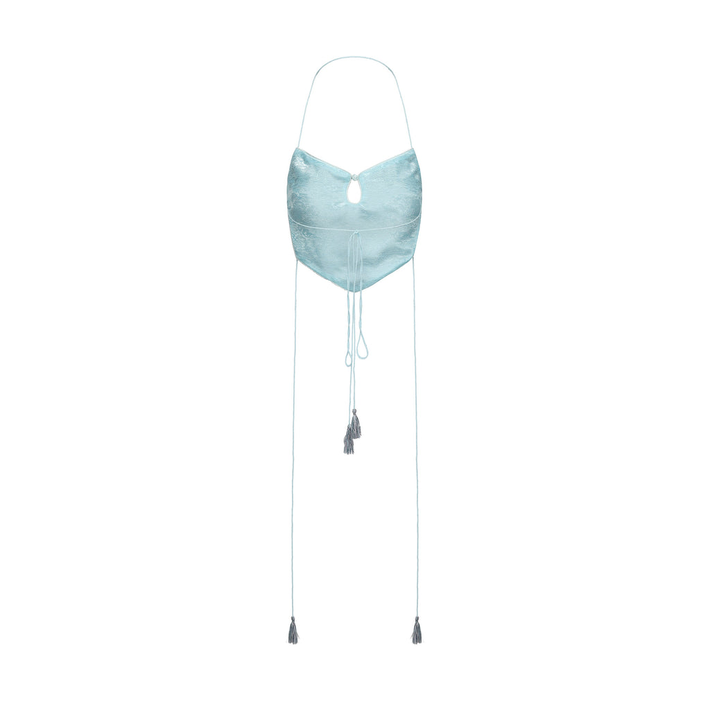 Dong Cropped Reversible Apron Top Elixir Blue