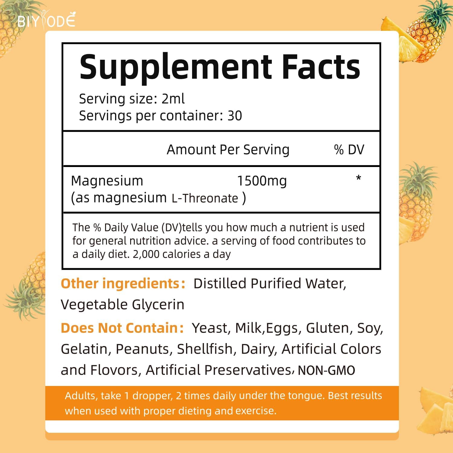 Magnesium L-Threonate Liquid Drops 30ml