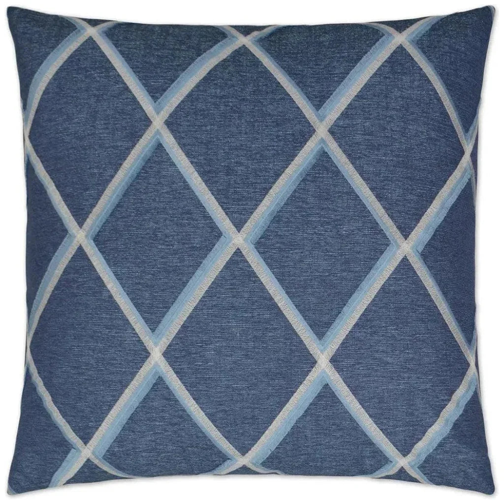 Markham Denim Blue Throw Pillow With Insert