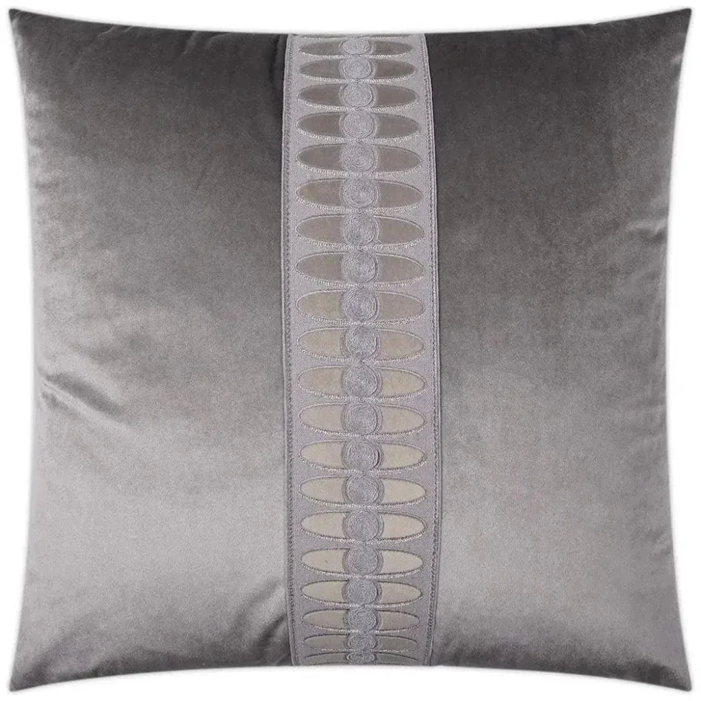Mati Velvet Grey Throw Pillow With Insert