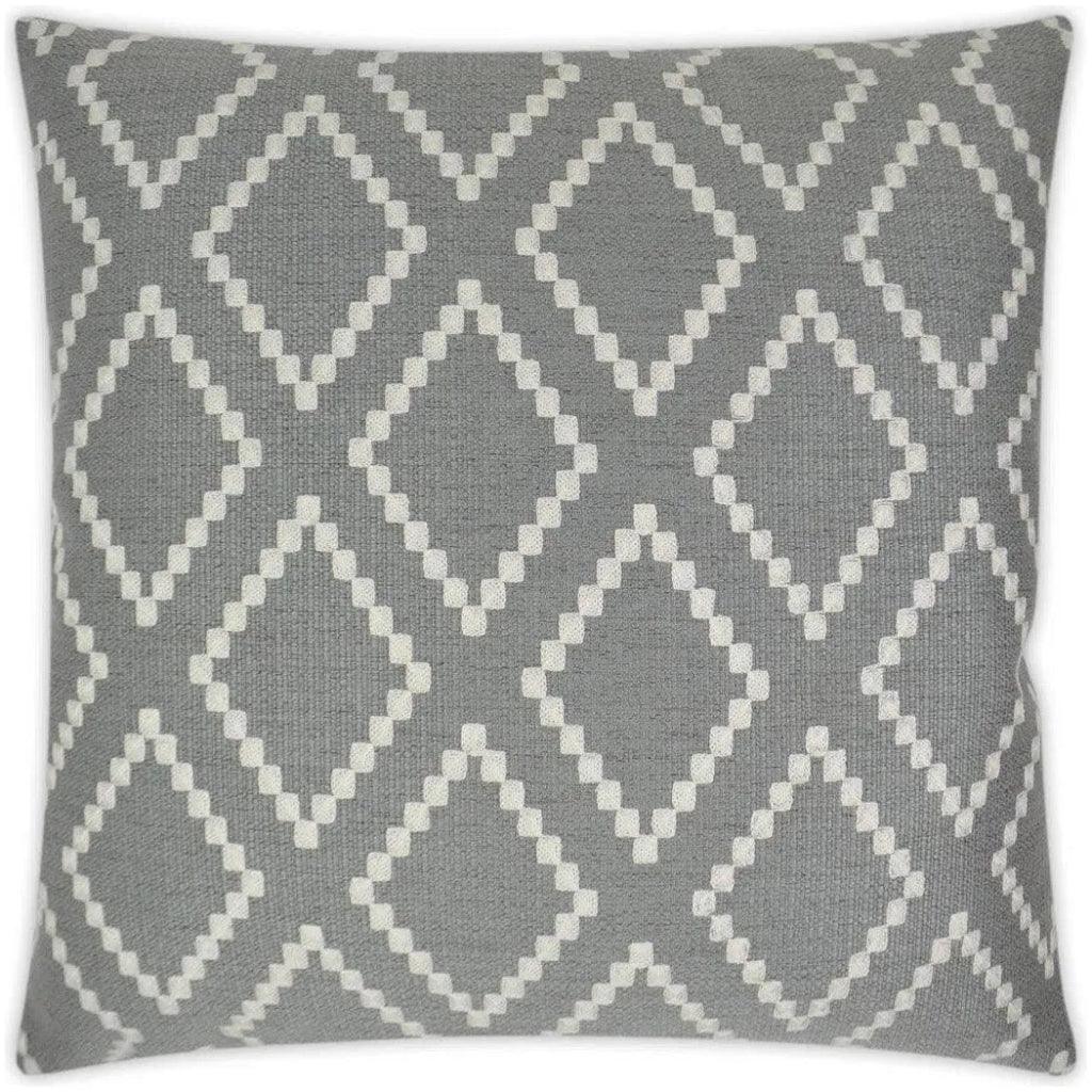 Matteo Smoke Grey Throw Pillow With Insert