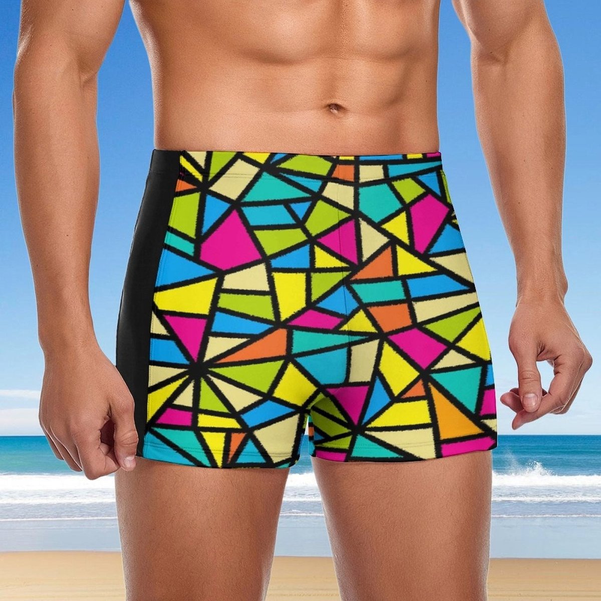 Men's Swimming Trunks 🎨  Abstract Art Print