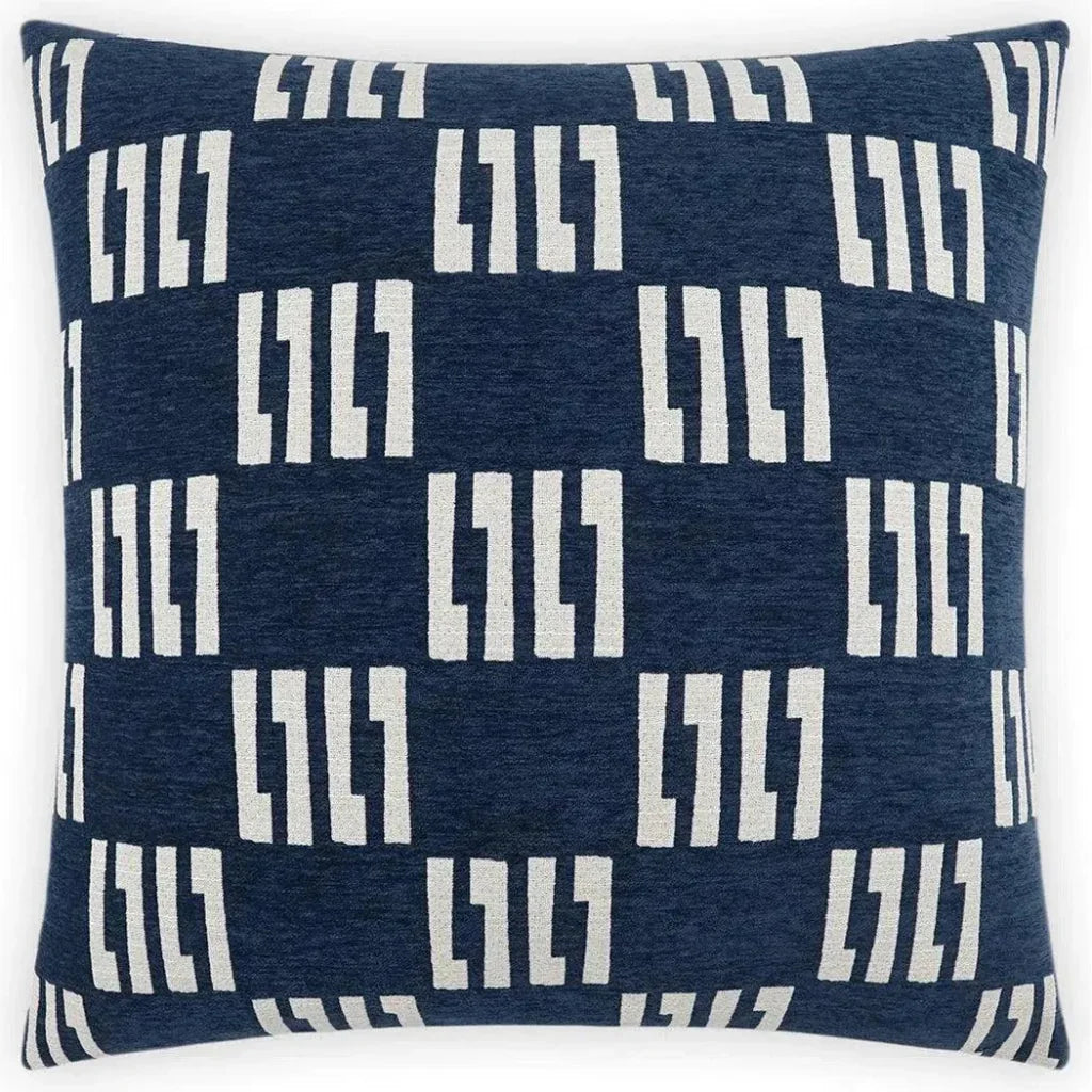 Milo Navy Blue Throw Pillow With Insert
