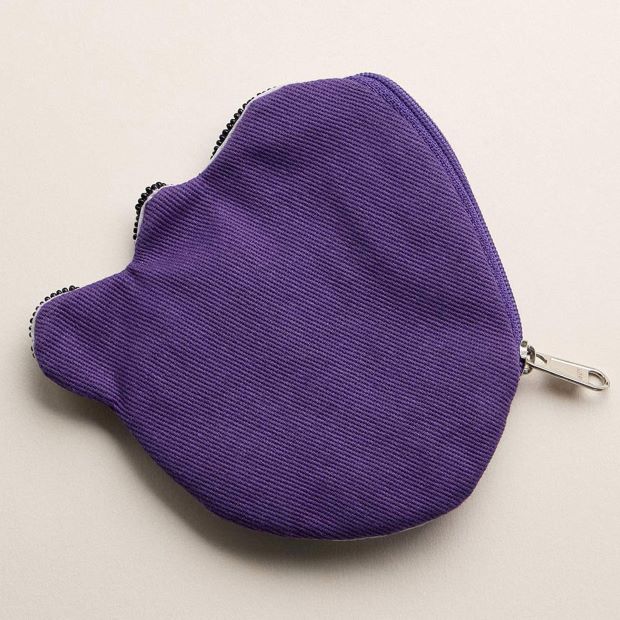 Mardi Gras Cool Alligator Seed Beaded Mini Pouch Bag