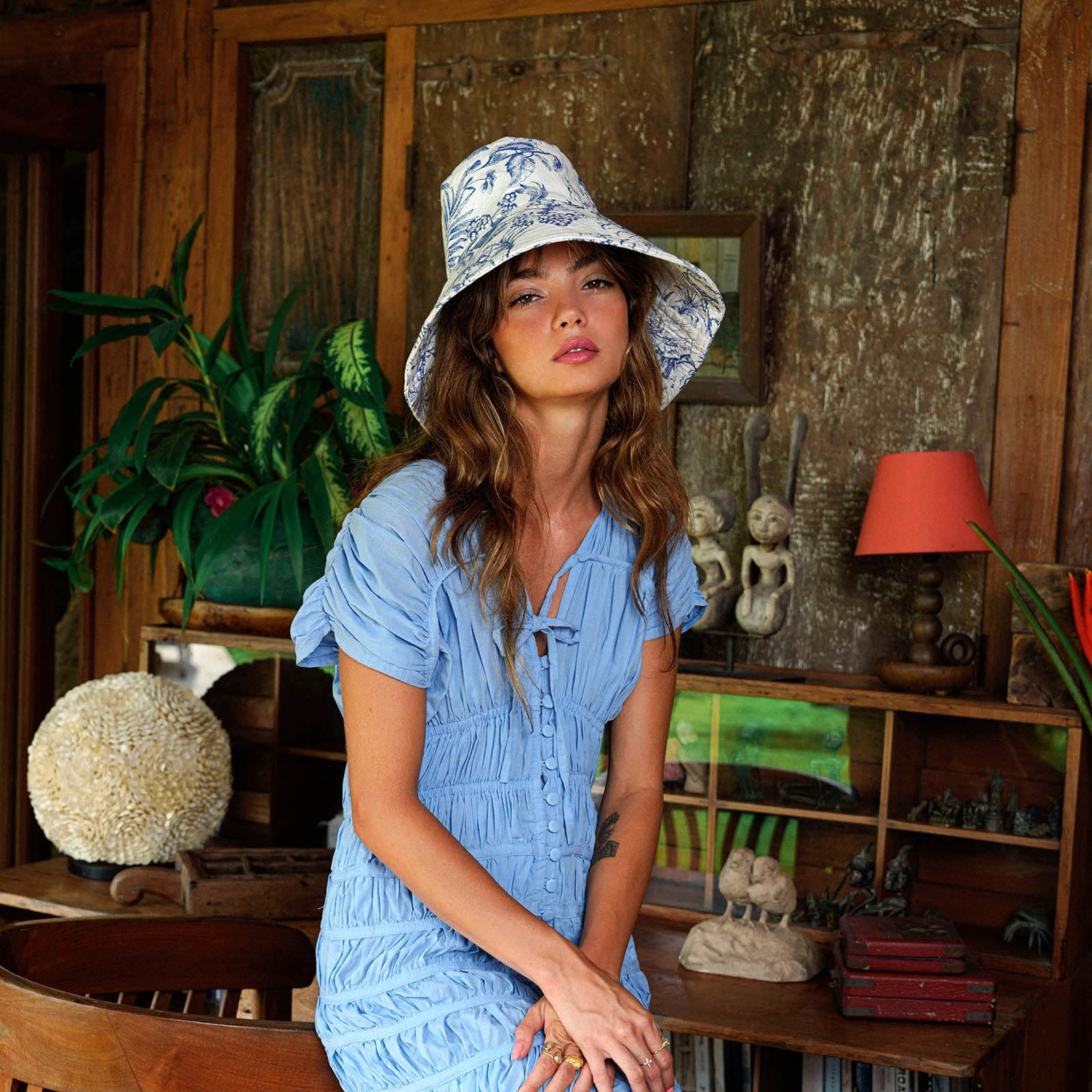 NAU Botanica Hat In Indigo Blue