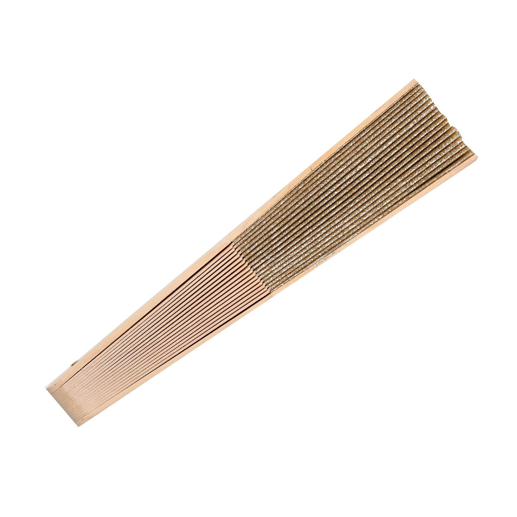 Gold Sparkle Hand Fan