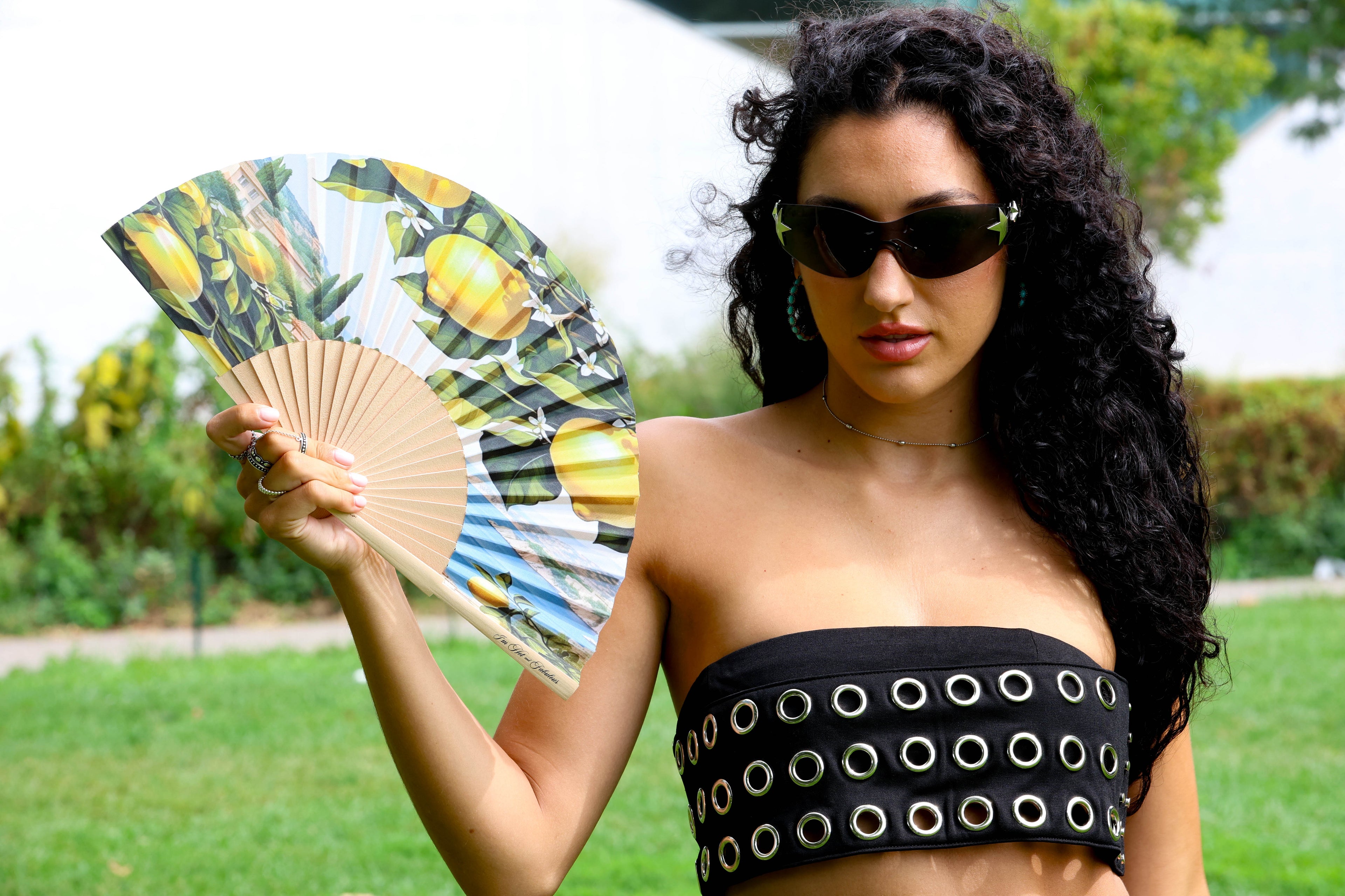 Lemon Hand Fan