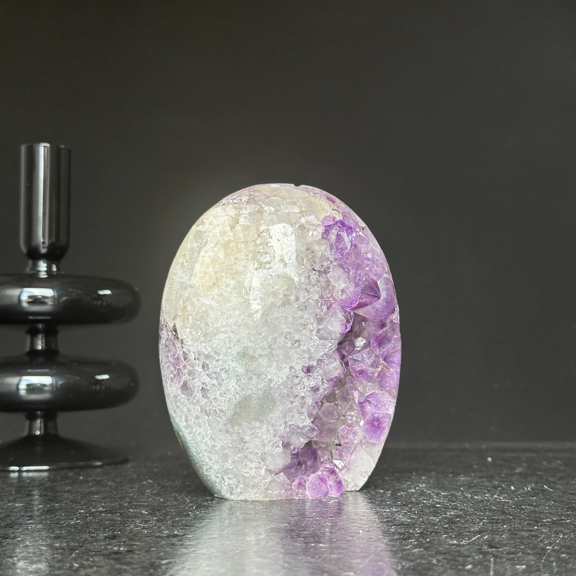 Natural Amethyst Quartz Geode Egg