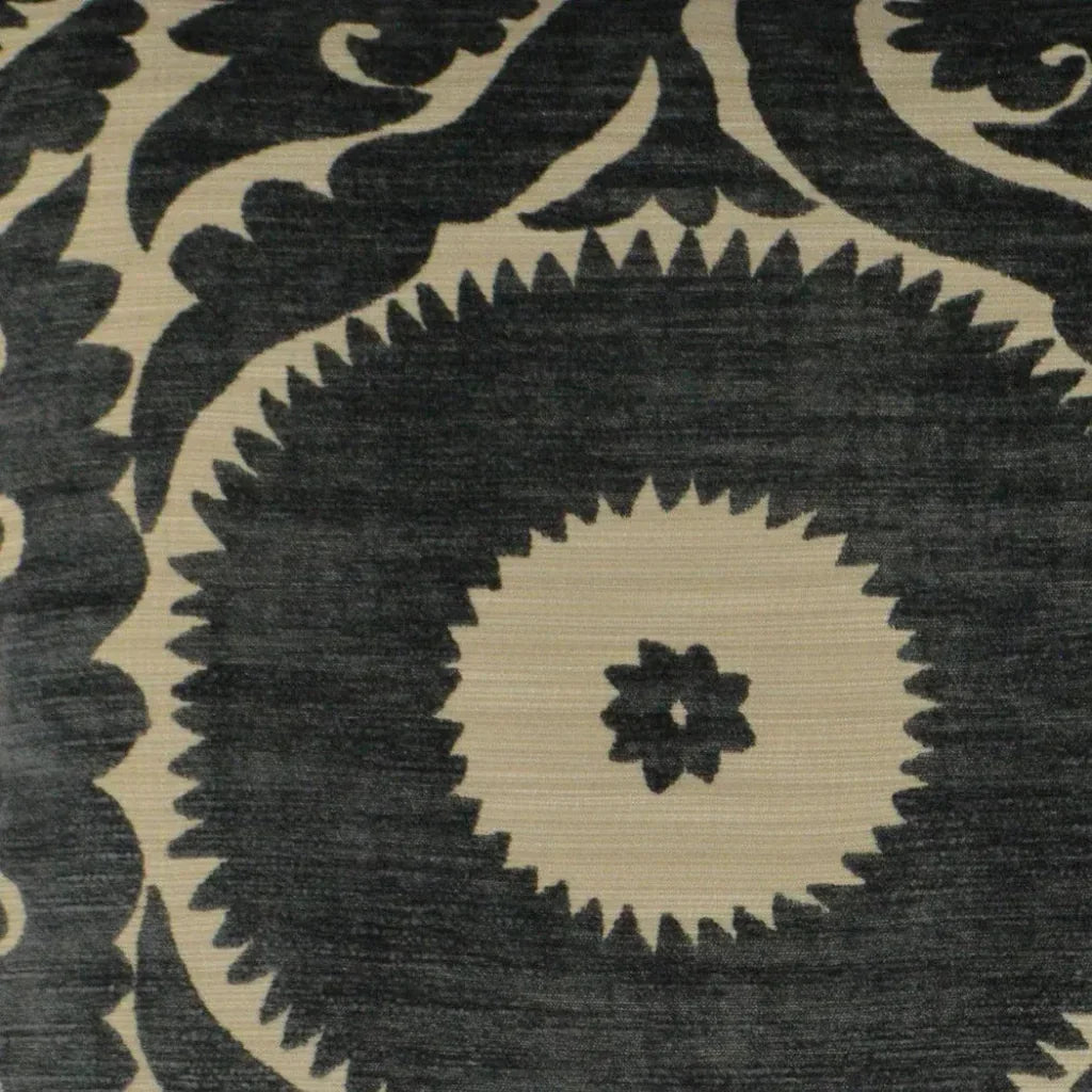 Nebo Smoke Black Throw Pillow With Insert