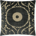 Nebo Smoke Black Throw Pillow With Insert