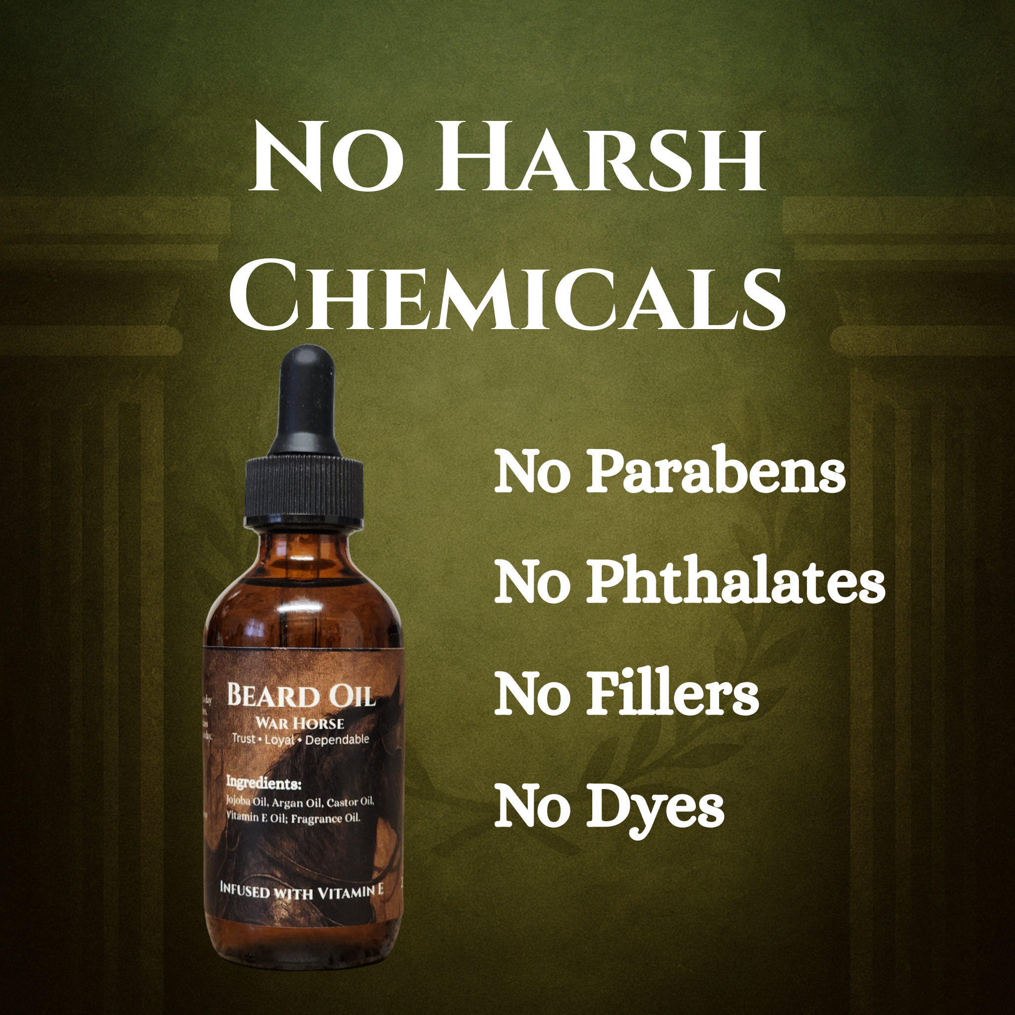 War Horse Beard Oil — Vitamin E Enriched