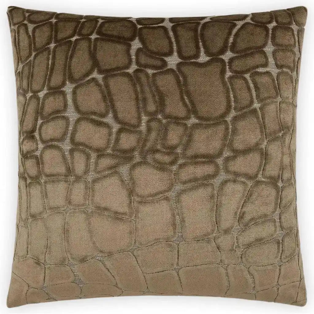 Nubia Chocolate Brown Throw Pillow With Insert