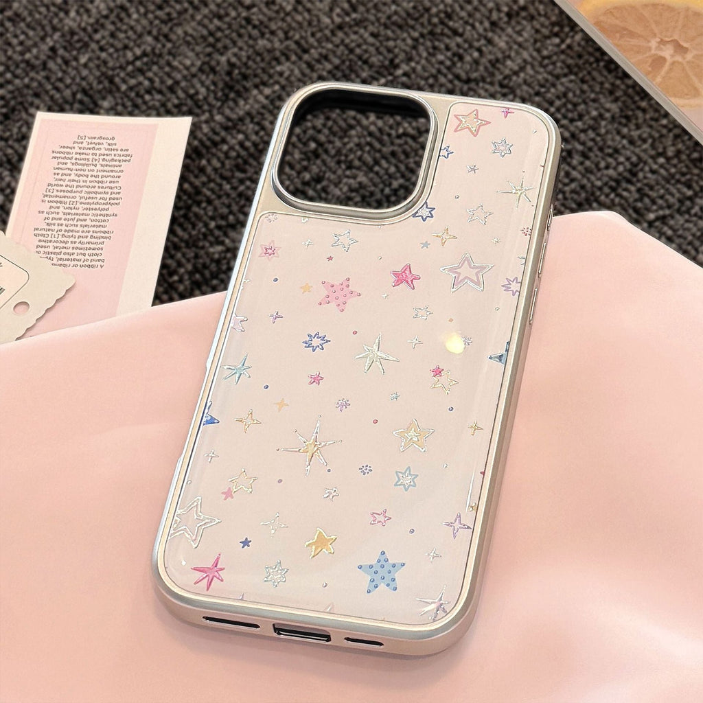Gilt applicable to Apple 15promax mobile phone case iphone16 Epoxy dopamine star 17 electroplating 14 Huawei
