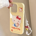 Gilt three-dimensional cartoon cat for 17promax Apple 16 mobile phone case iphone14 lanyard 13 girl