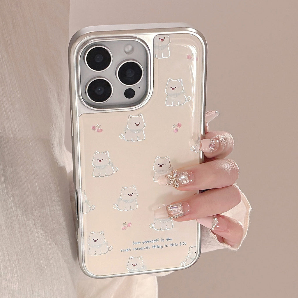 Gilt ins West Highland Applicable Apple 17Pro Max Mobile Phone Case iphone16 Epoxy 13 Electroplating 14 Huawei