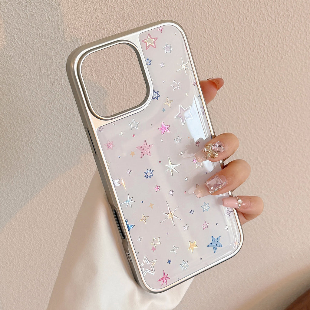 Gilt applicable to Apple 15promax mobile phone case iphone16 Epoxy dopamine star 17 electroplating 14 Huawei